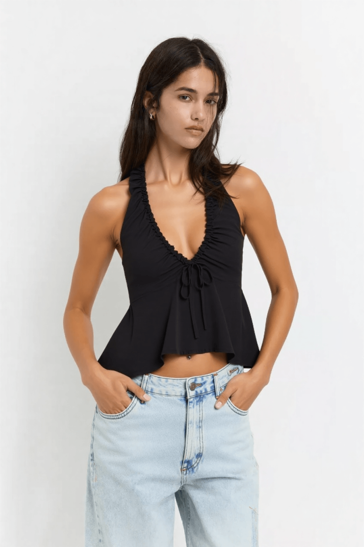 Monique Halter Top in Black - View 2 - Superr*