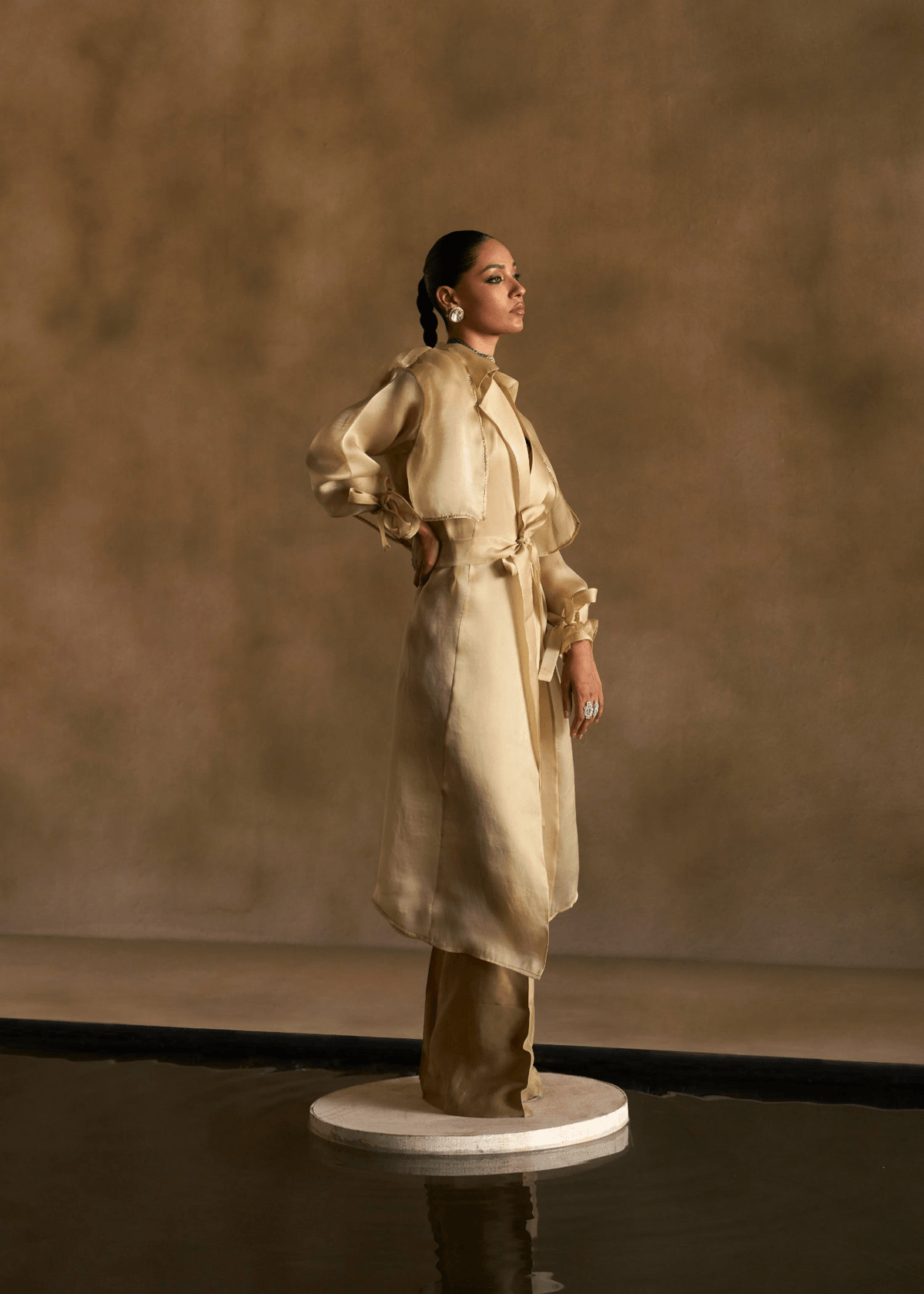 Margot Beige Gold Trench Set - View 4 - Superr*