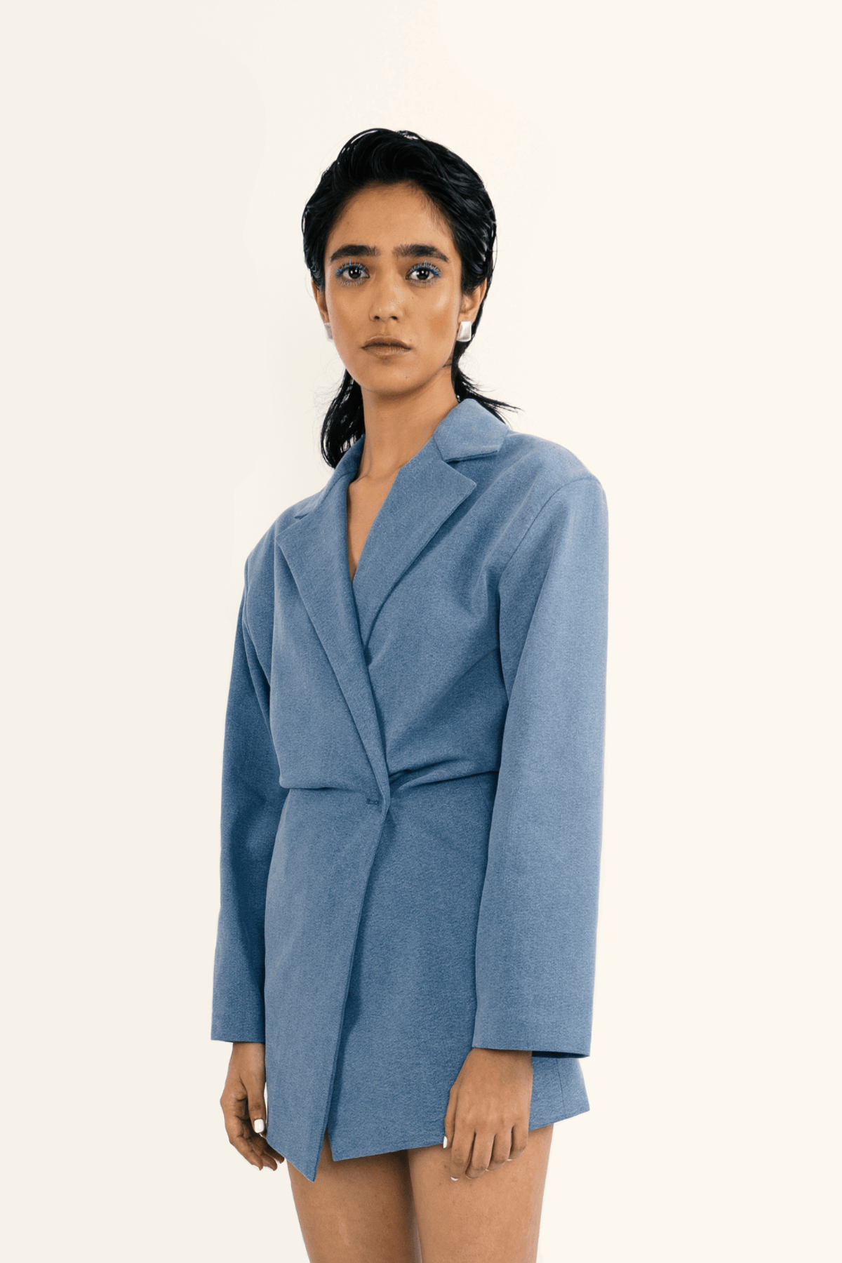 DRAPED BLAZER DRESS - View 3 - Superr*