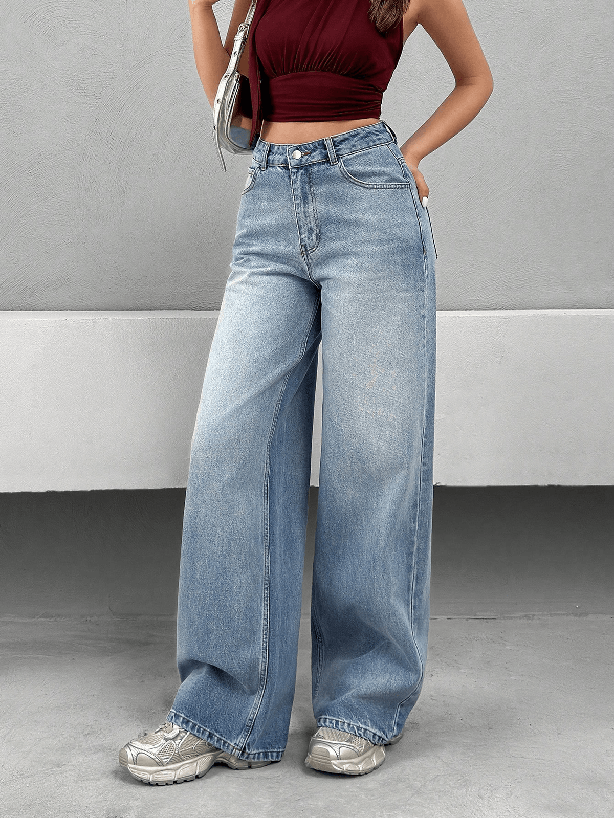 Bling Bleach Wide Leg Jeans - View 2 - Superr*