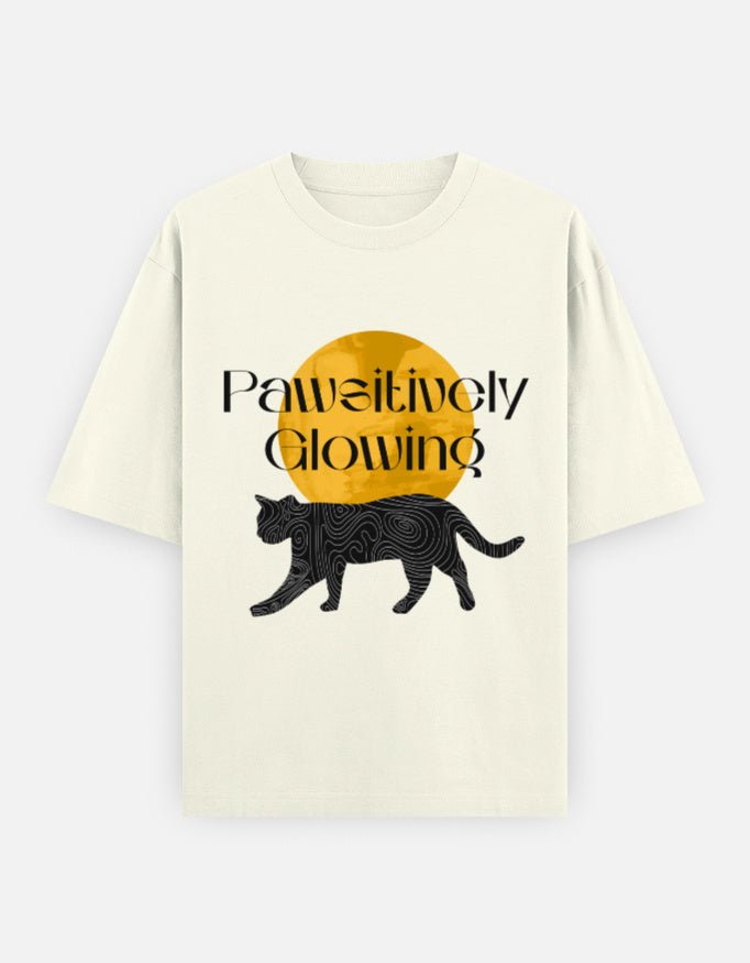 Pawsitively Glowing - Classic Oversized T-Shirt - View 3 - Superr*