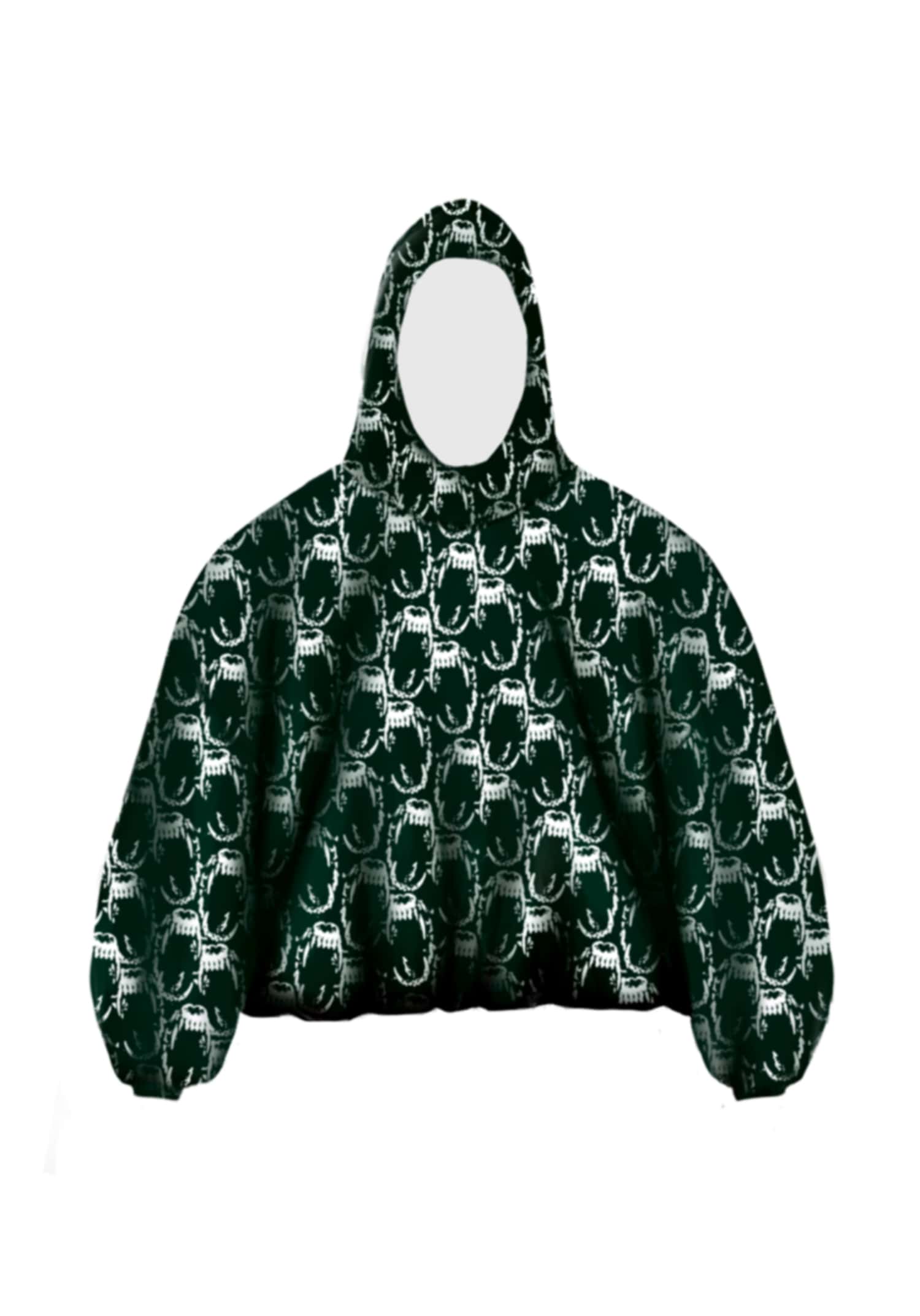 Fangs Box Hoodie - Bottle Green - View 2 - Superr*