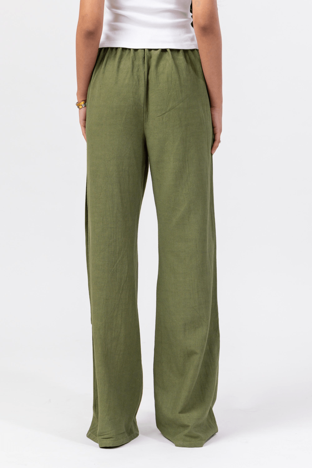 Scarf Wrap Pants - Olive - View 3 - Superr*