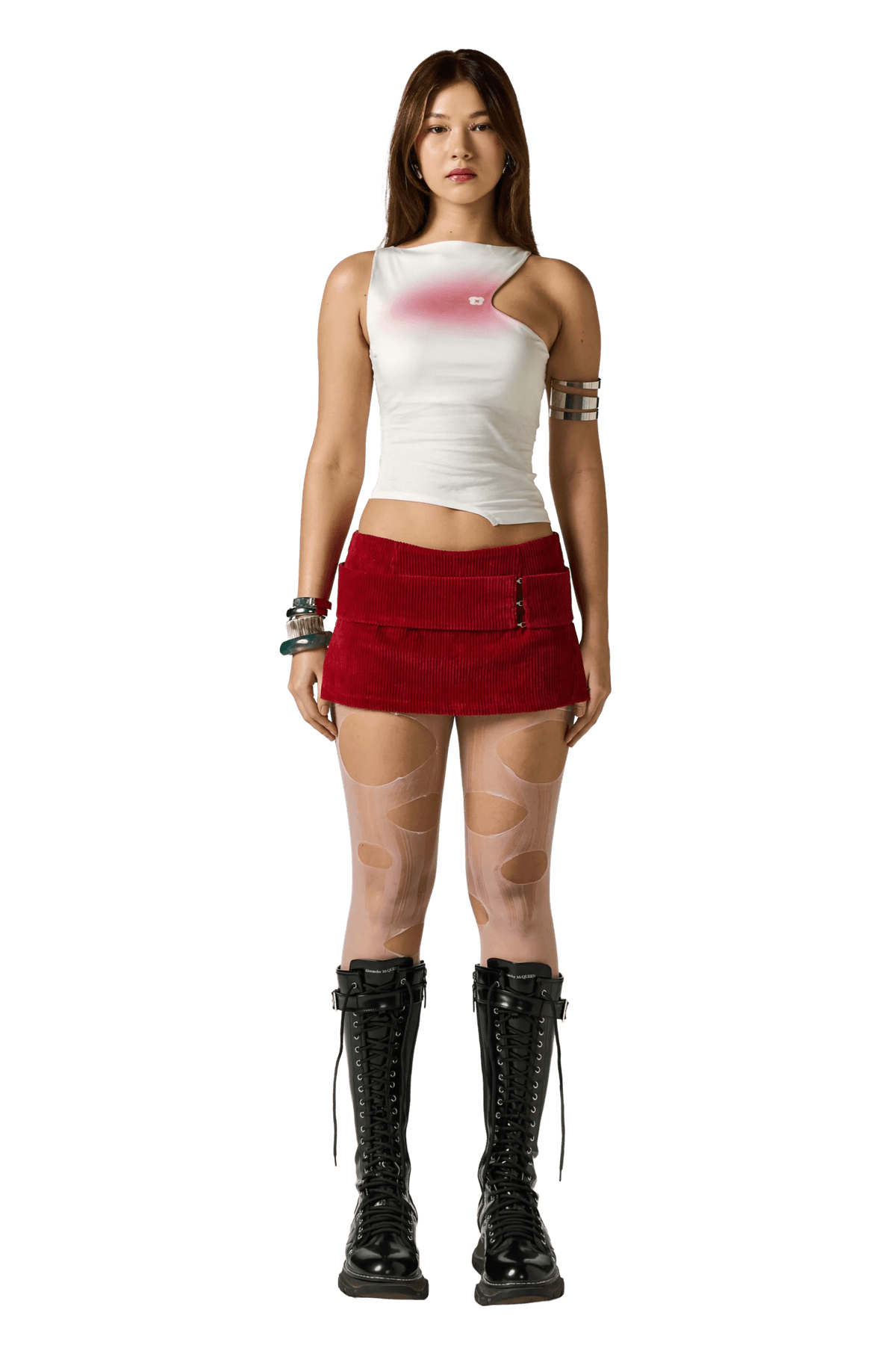 Asymmetric Blush Top - View 2 - Superr*