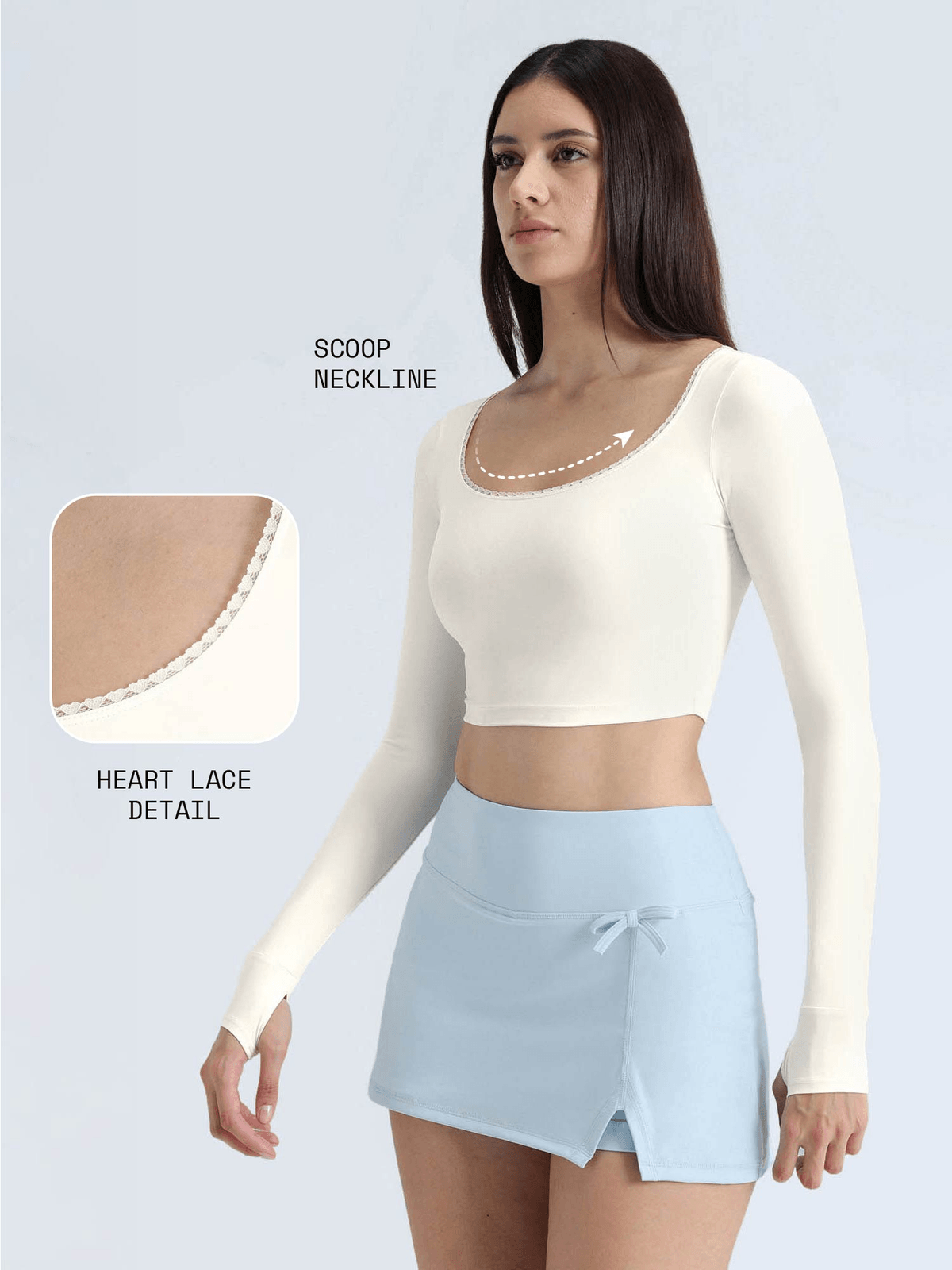 Ivory Lace Scoop Neck Top - View 3 - Superr*