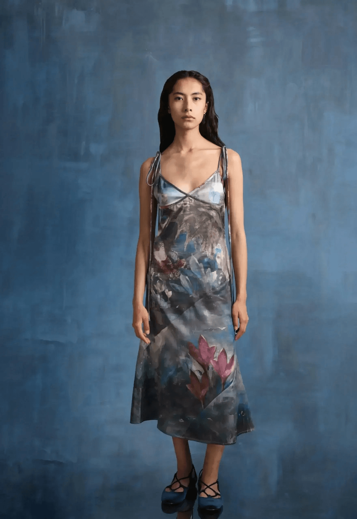 Dream Of The Orient Midi Satin Dress - View 2 - Superr*