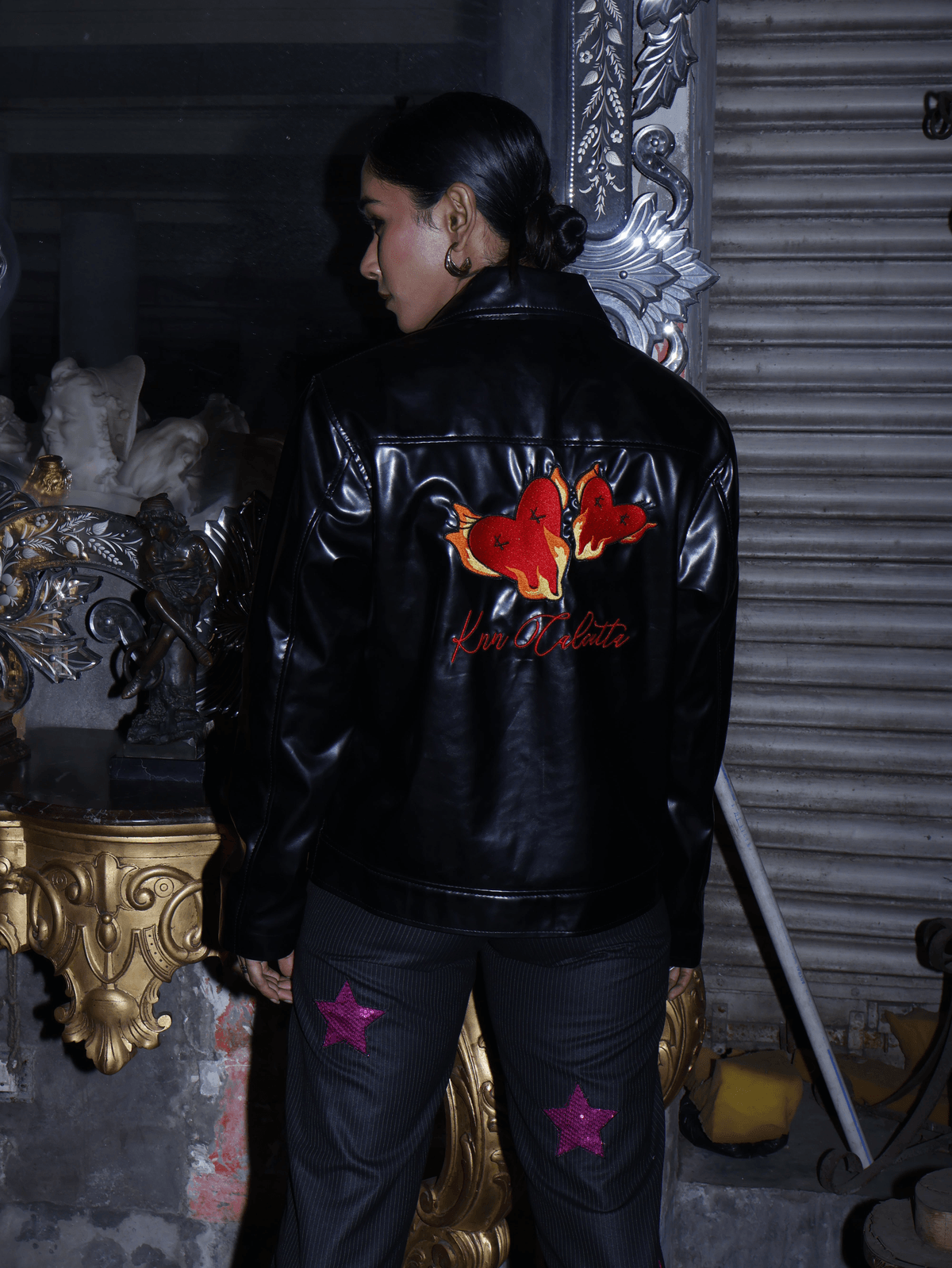 twin flames leather jacket - View 3 - Superr*