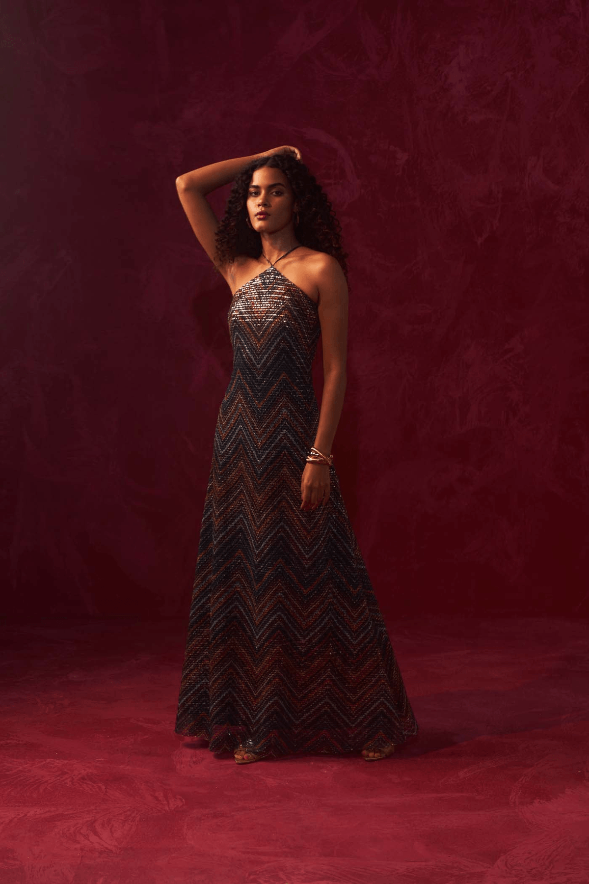 Payal shah in Sierra Halter Maxi Dress - View 4 - Superr*