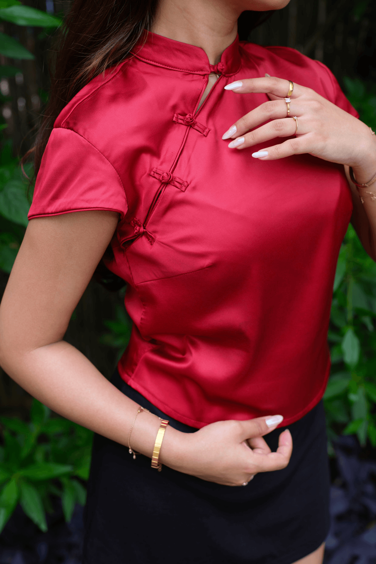 Jade Satin Top - View 3 - Superr*