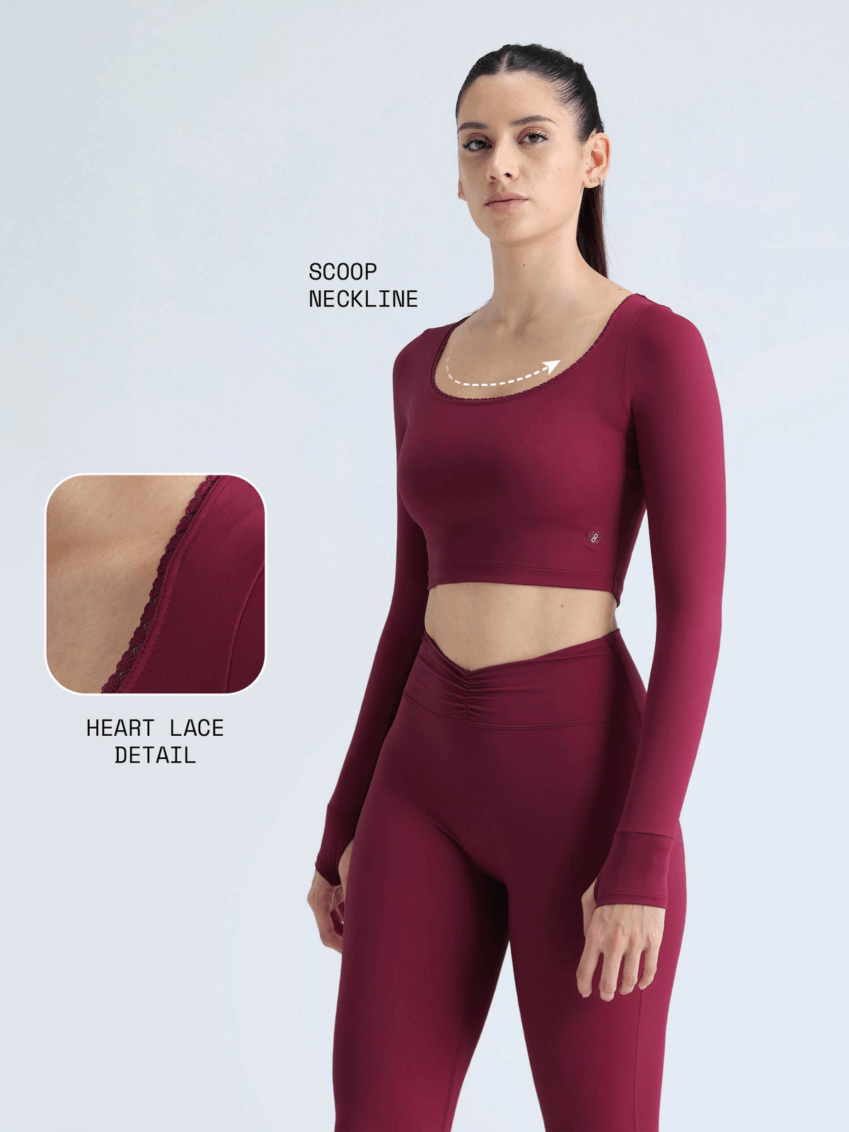 Berry Lace Scoop Neck Top - View 3 - Superr*