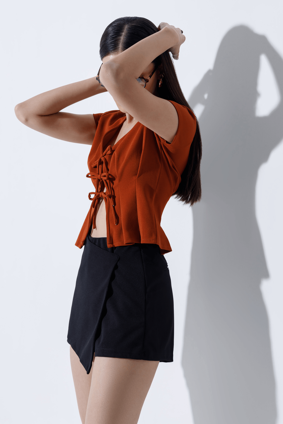 Waisted Tie-Up Top - View 4 - Superr*