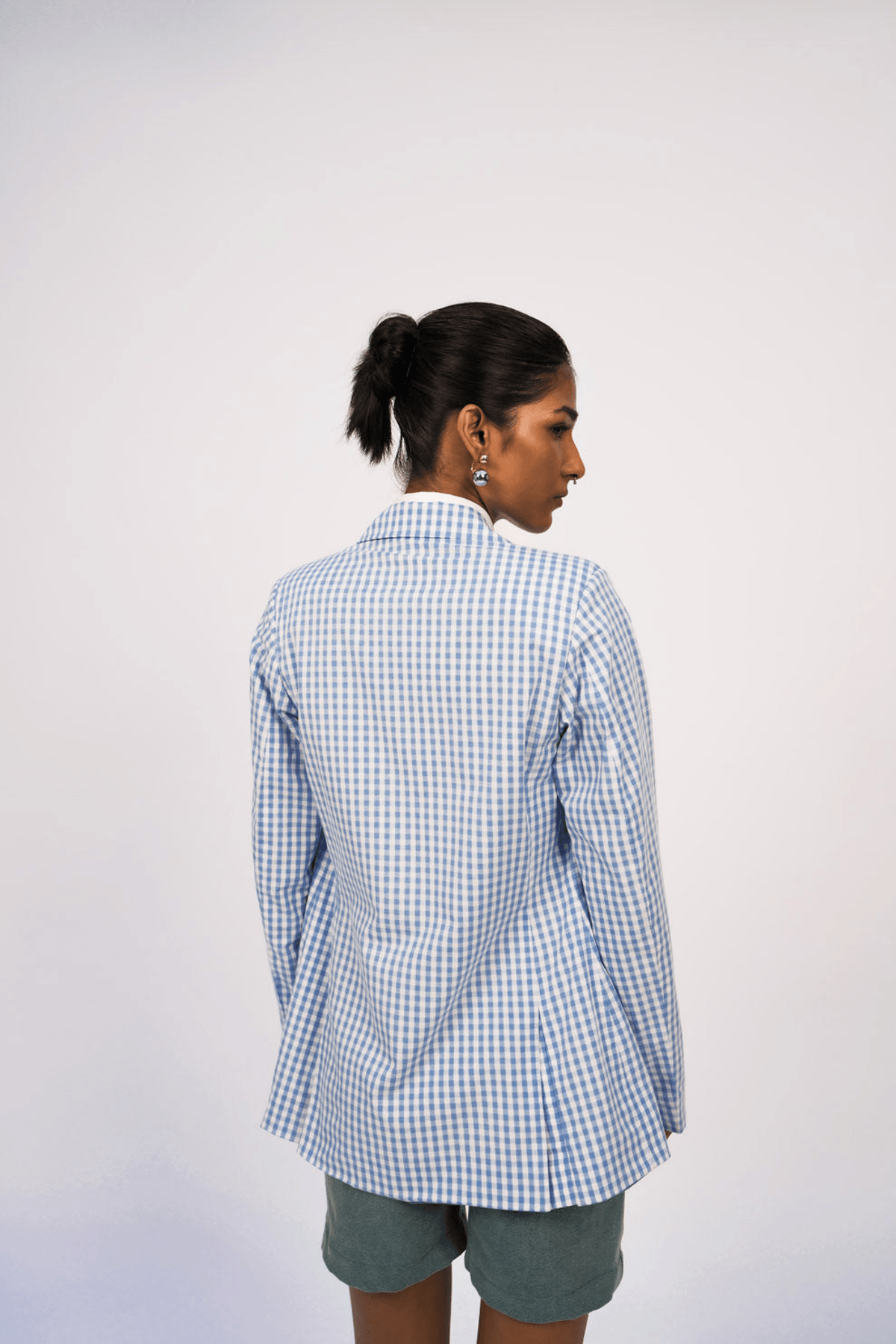 GINGHAM BLAZER JACKET - View 4 - Superr*