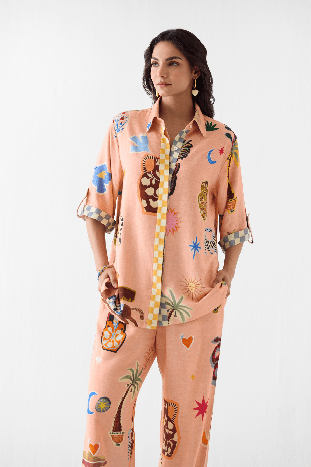 POTTERY SHIRT AND TROUSES CO-ORD - View 2 - Superr*
