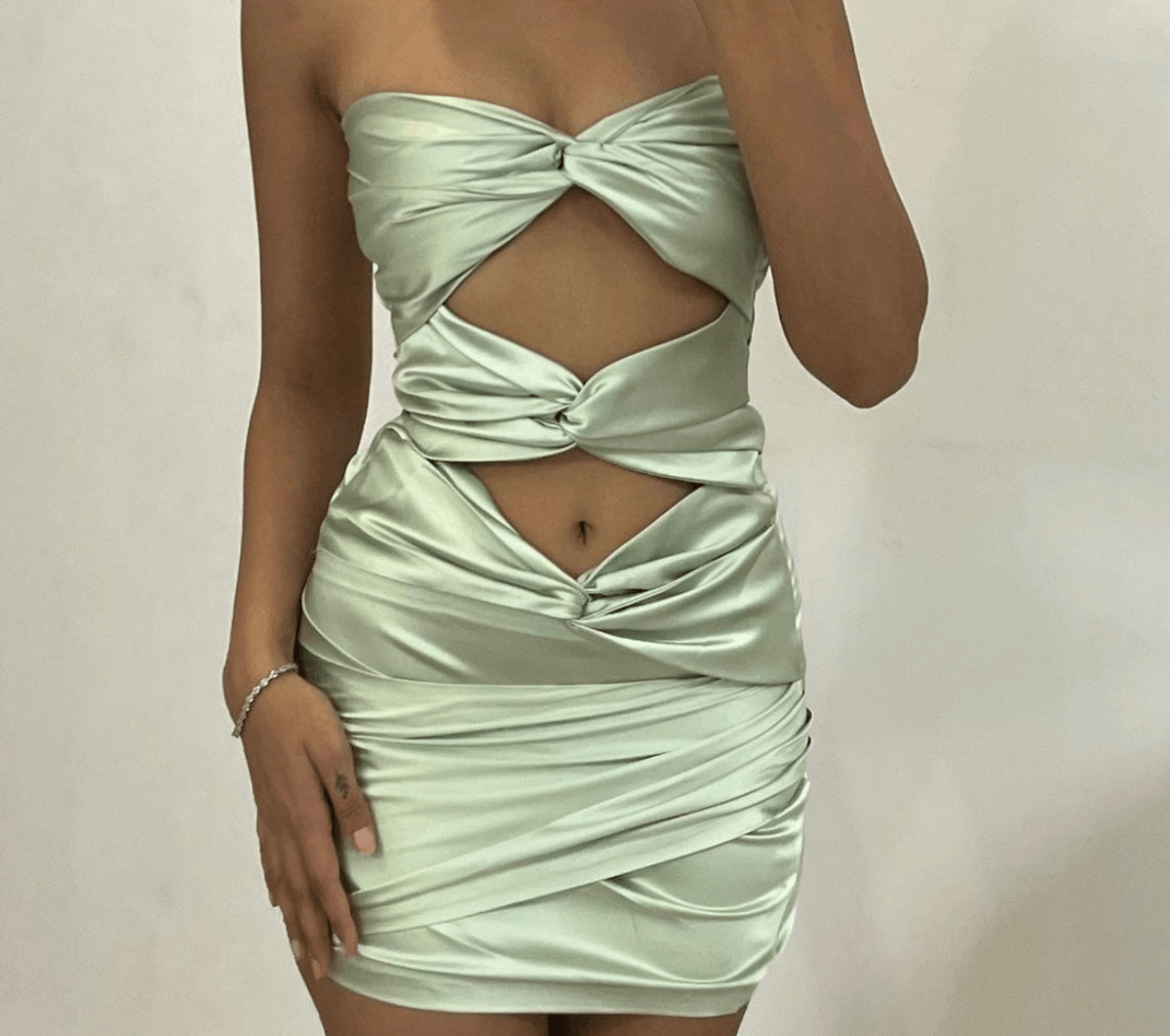 Green Cut Out Dress - View 4 - Superr*