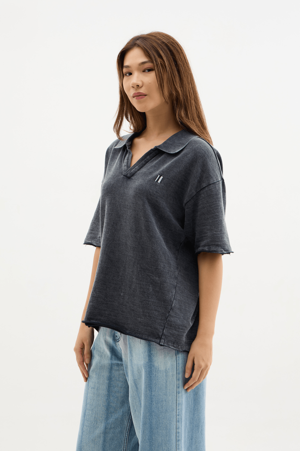 Charcoal Wash Polo - View 2 - Superr*