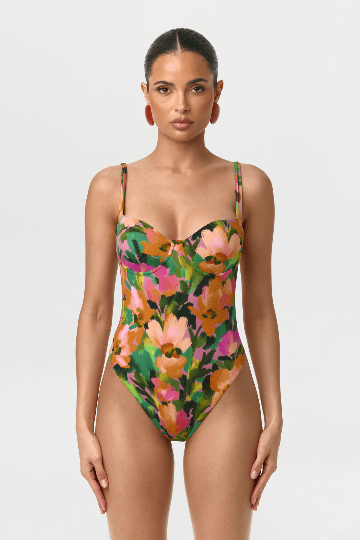 Naked Print Open Back Bodysuit - View 2 - Superr*