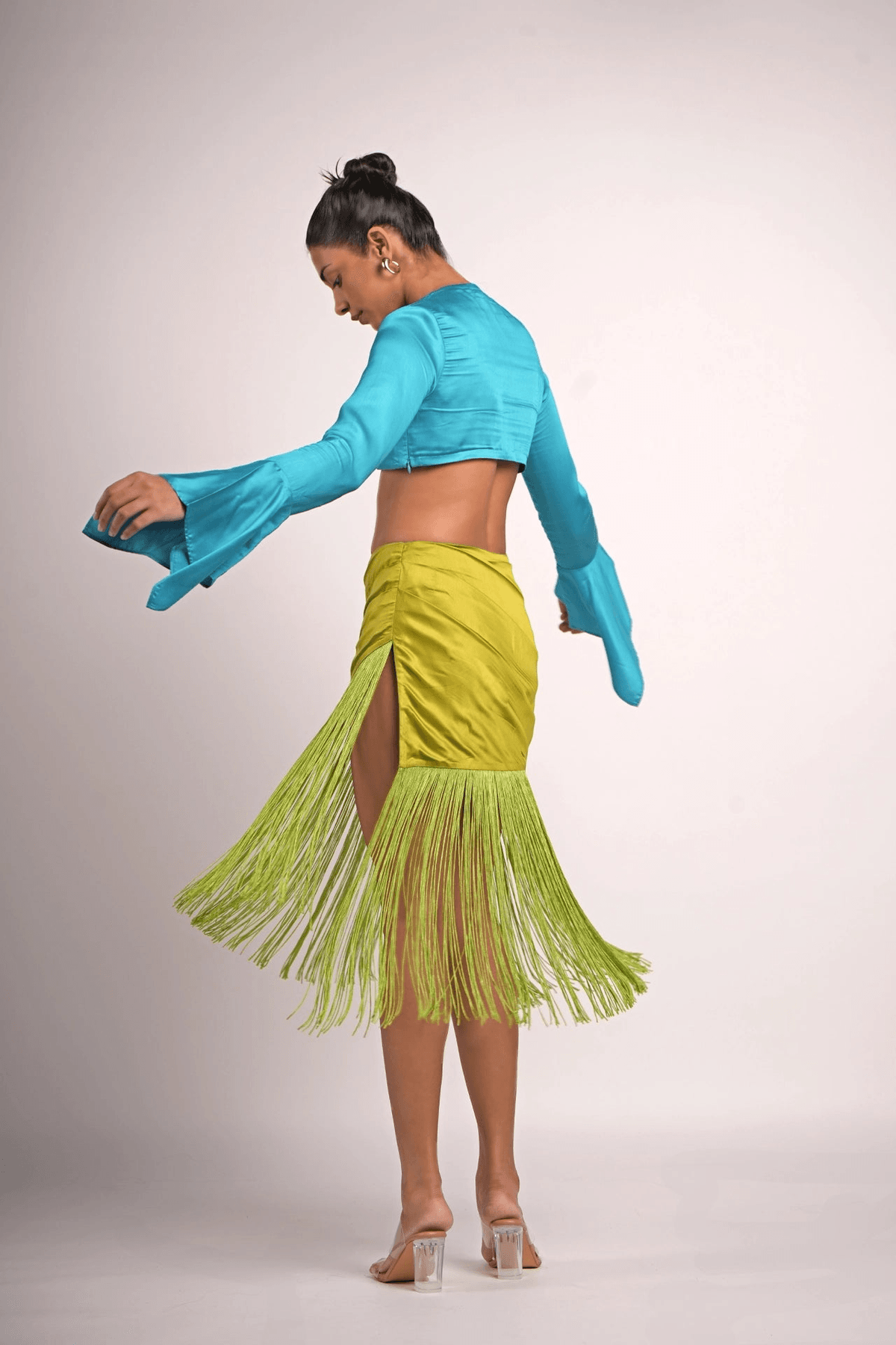 Electric Blue Sculpted Blouse - View 3 - Superr*