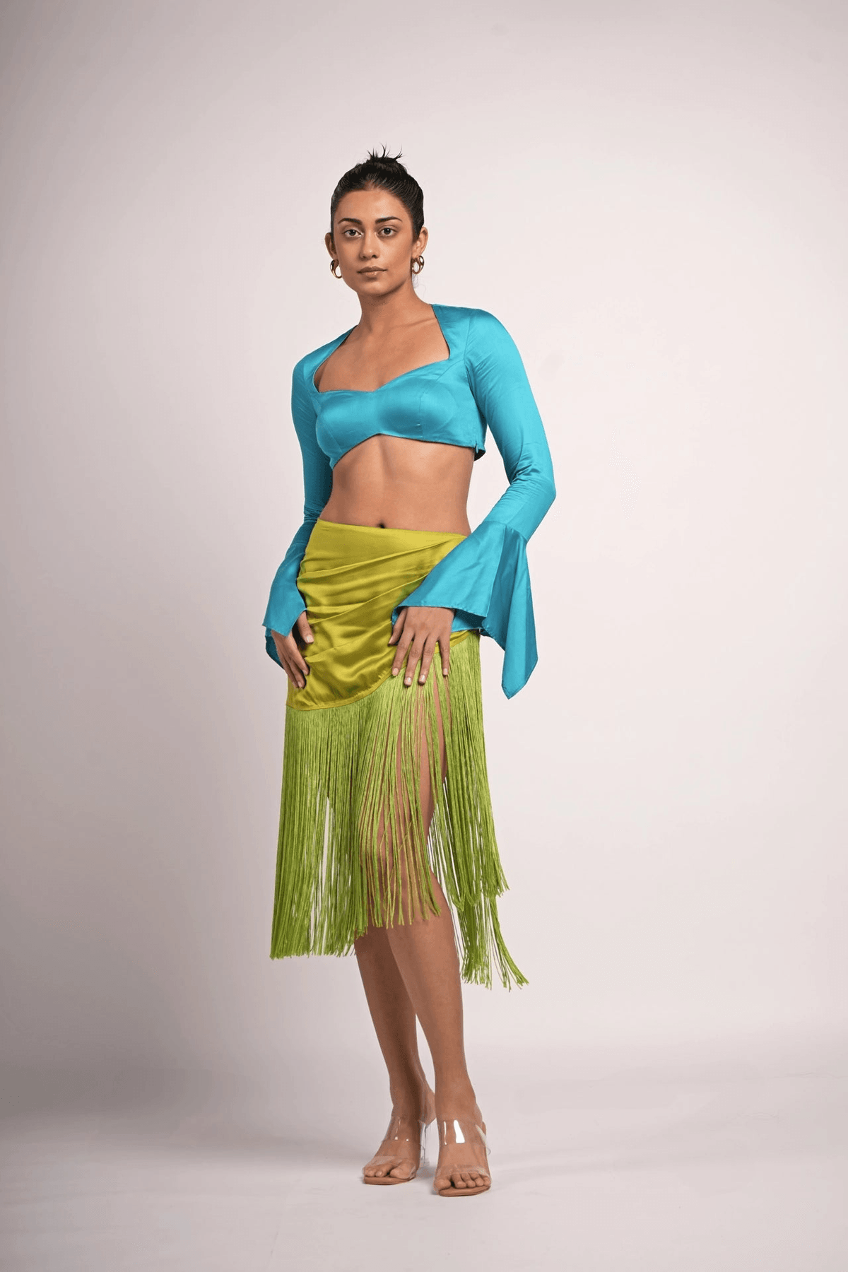 Electric Blue Sculpted Blouse - View 4 - Superr*