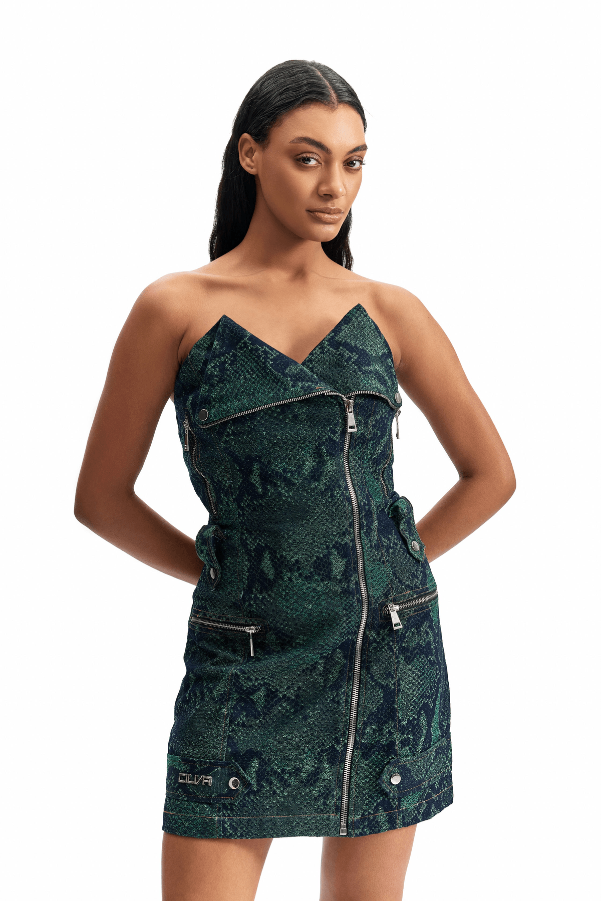 Serpent Biker Dress - View 4 - Superr*