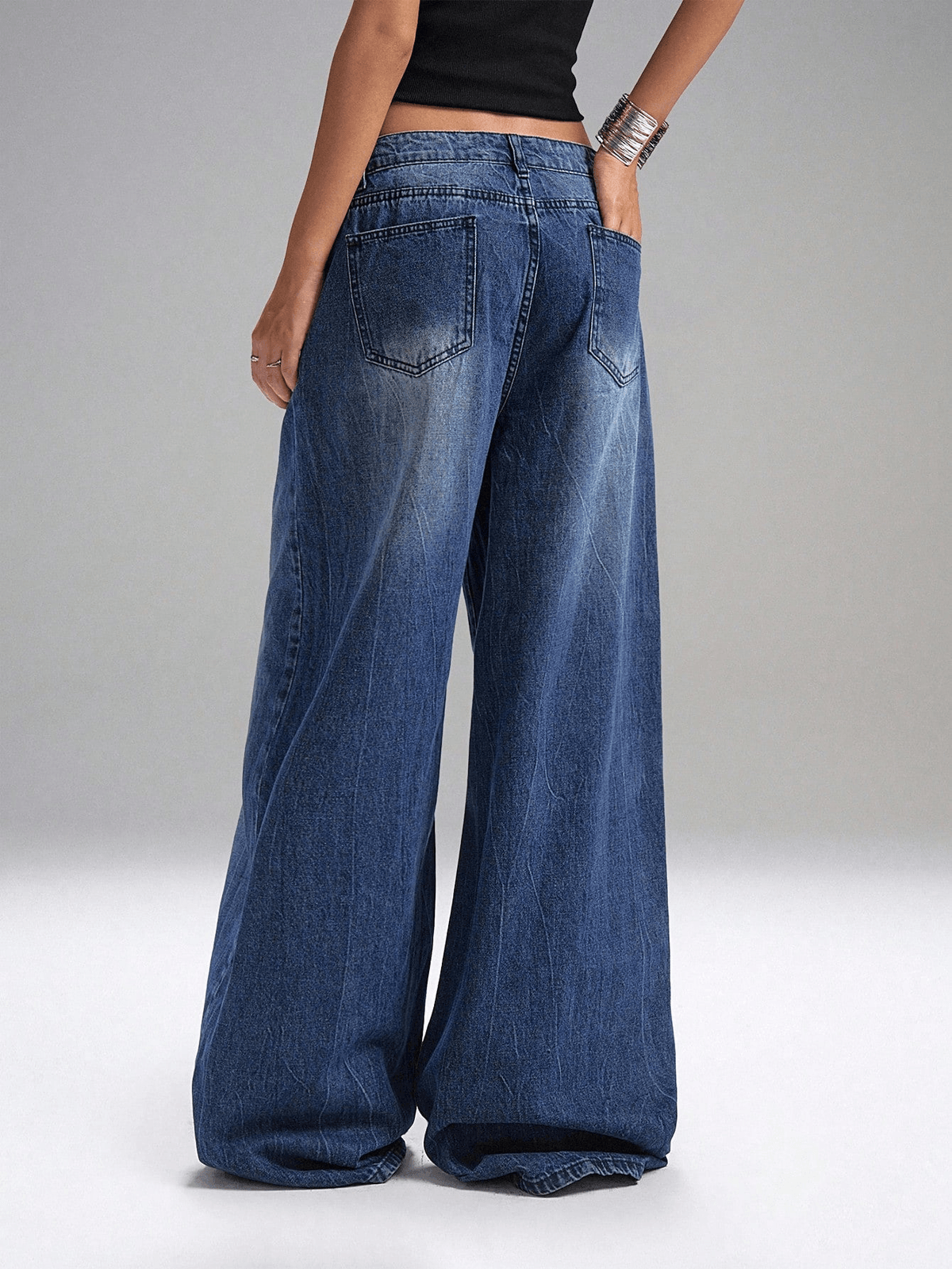 Deconstructed Fly Extra Wide Leg Jeans - View 3 - Superr*