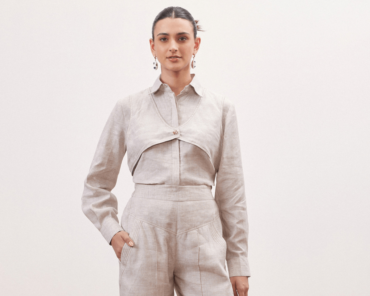 LINEN ROOTED SHIRT ONLY - View 4 - Superr*