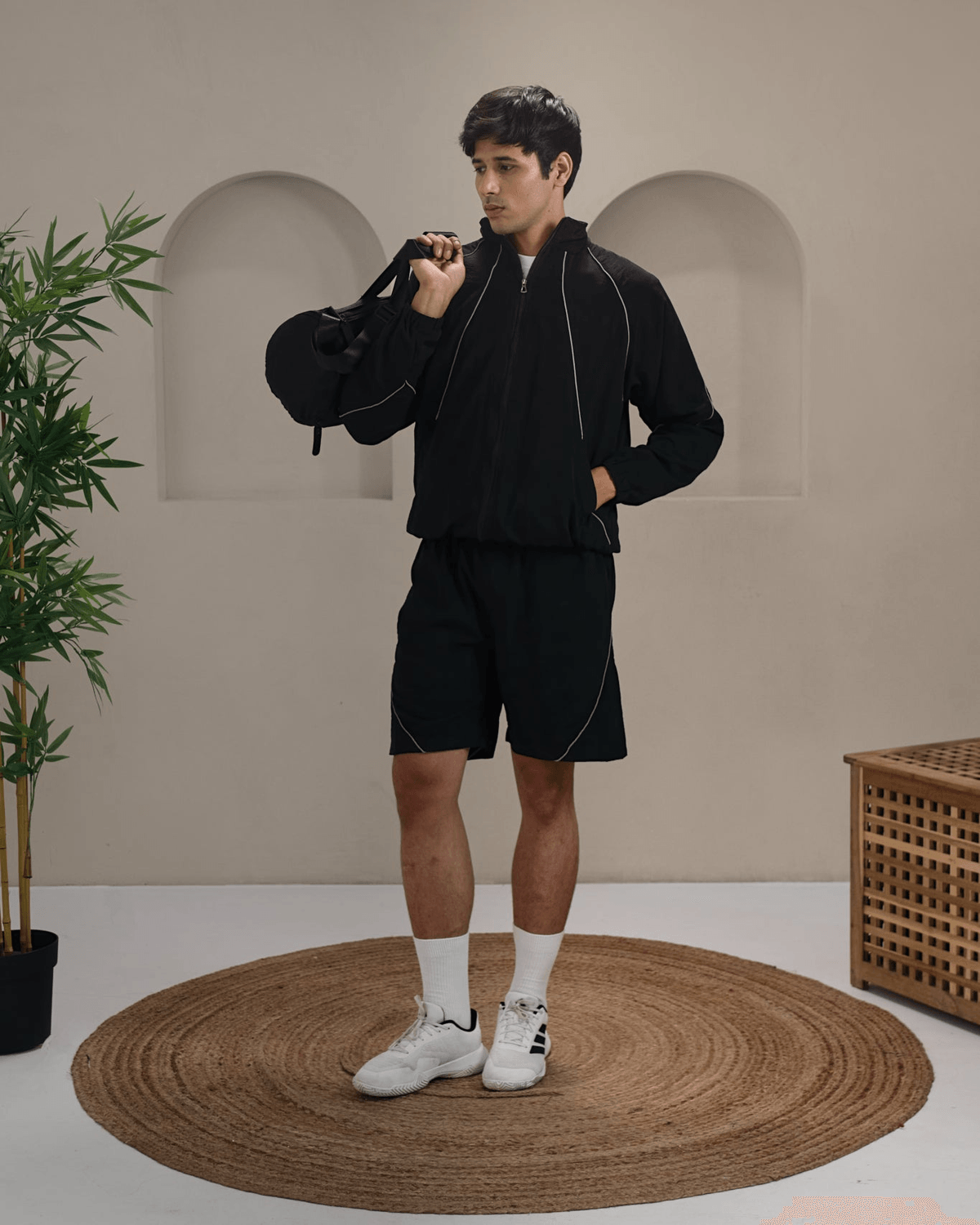Jet Black Parachute Jacket - View 2 - Superr*