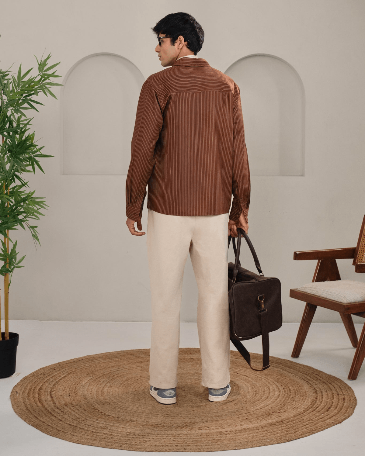 Cocoa Pinstripe Shirt - View 3 - Superr*