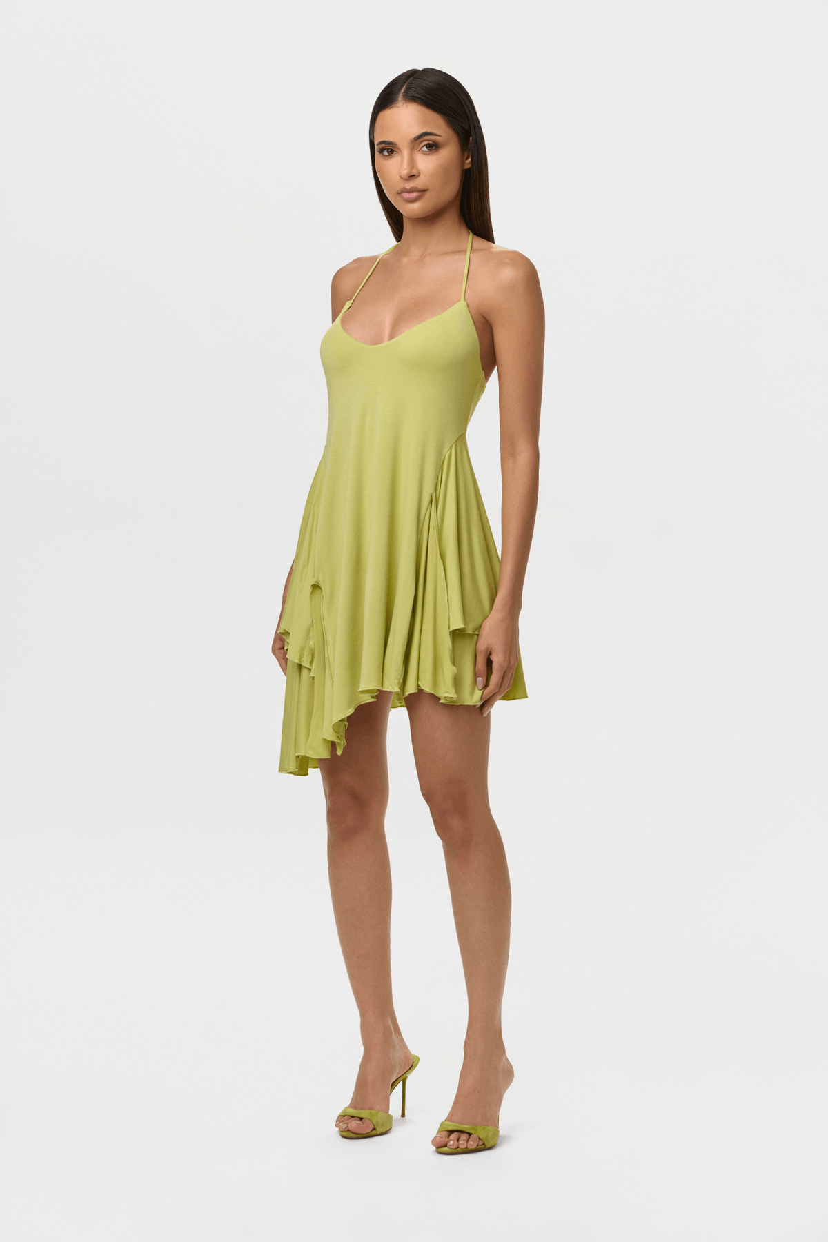 Micro Modal Strap Double Slit Mini Dress - View 2 - Superr*