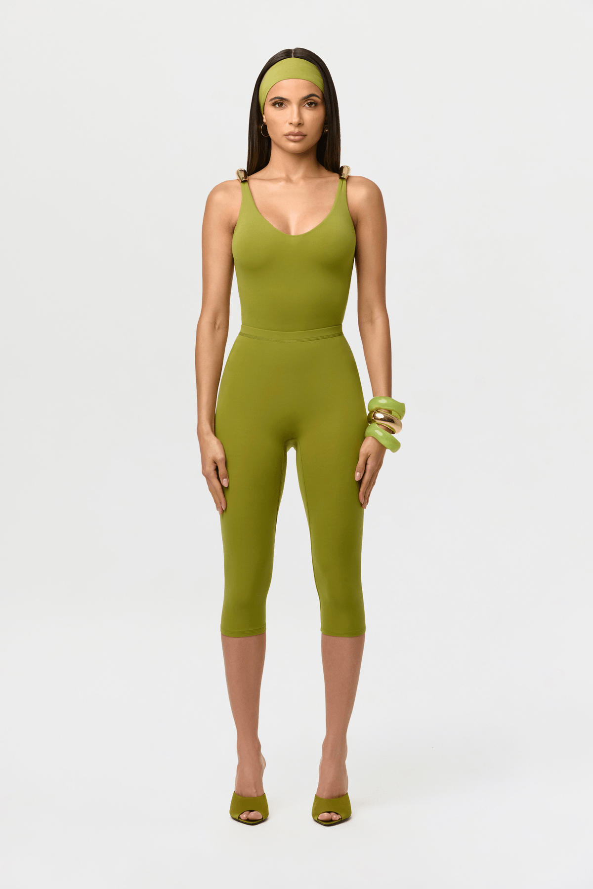 Naked Gold Shoulder Tank Bodysuit - View 4 - Superr*