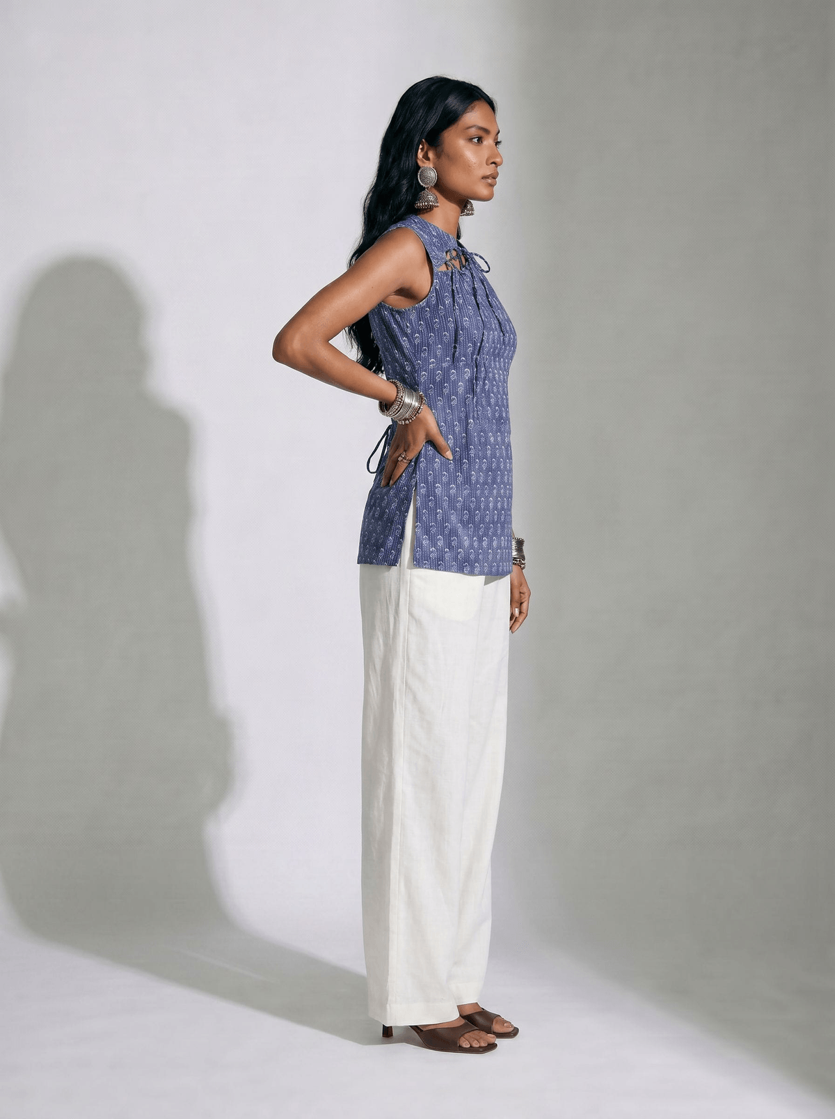 Alisha Tie-Neck Kurti - View 3 - Superr*