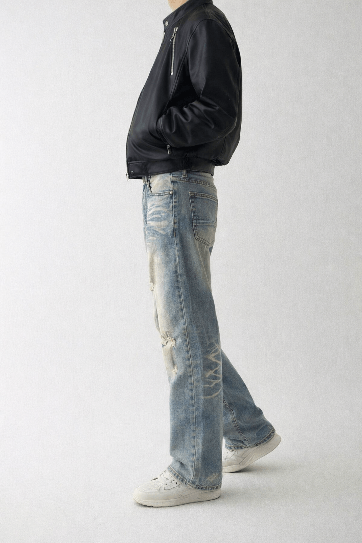 Not So Clean Blue Wash Baggy Jeans - View 3 - Superr*