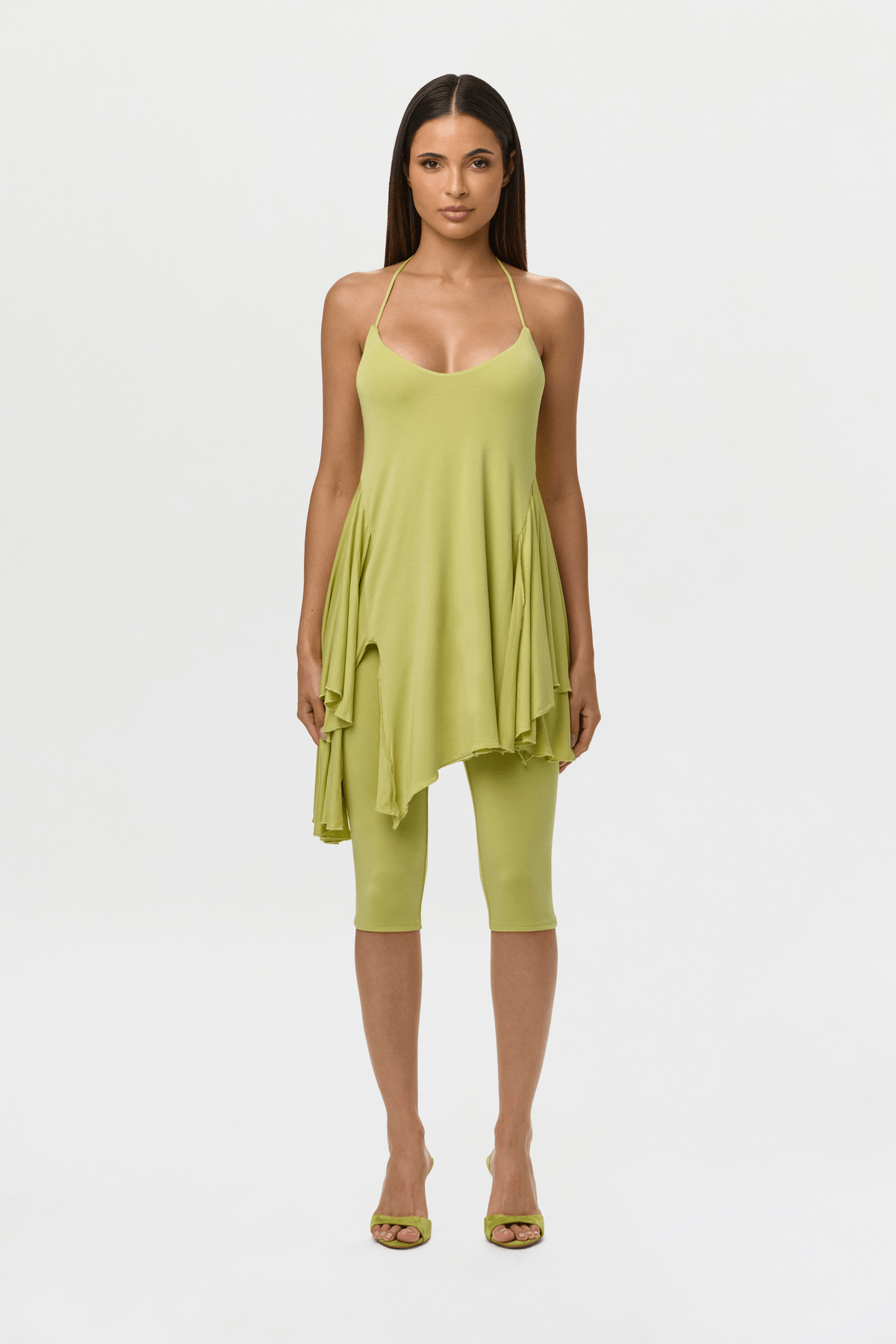 Micro Modal Strap Double Slit Mini Dress - View 4 - Superr*
