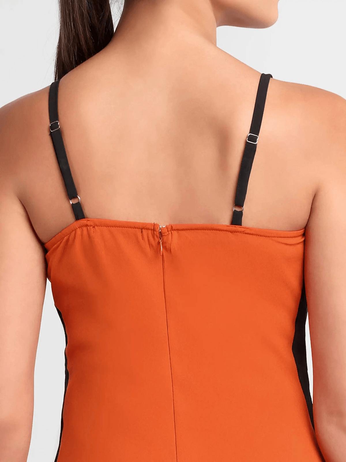 Contour Line Bodycon Dress - Orange - View 4 - Superr*