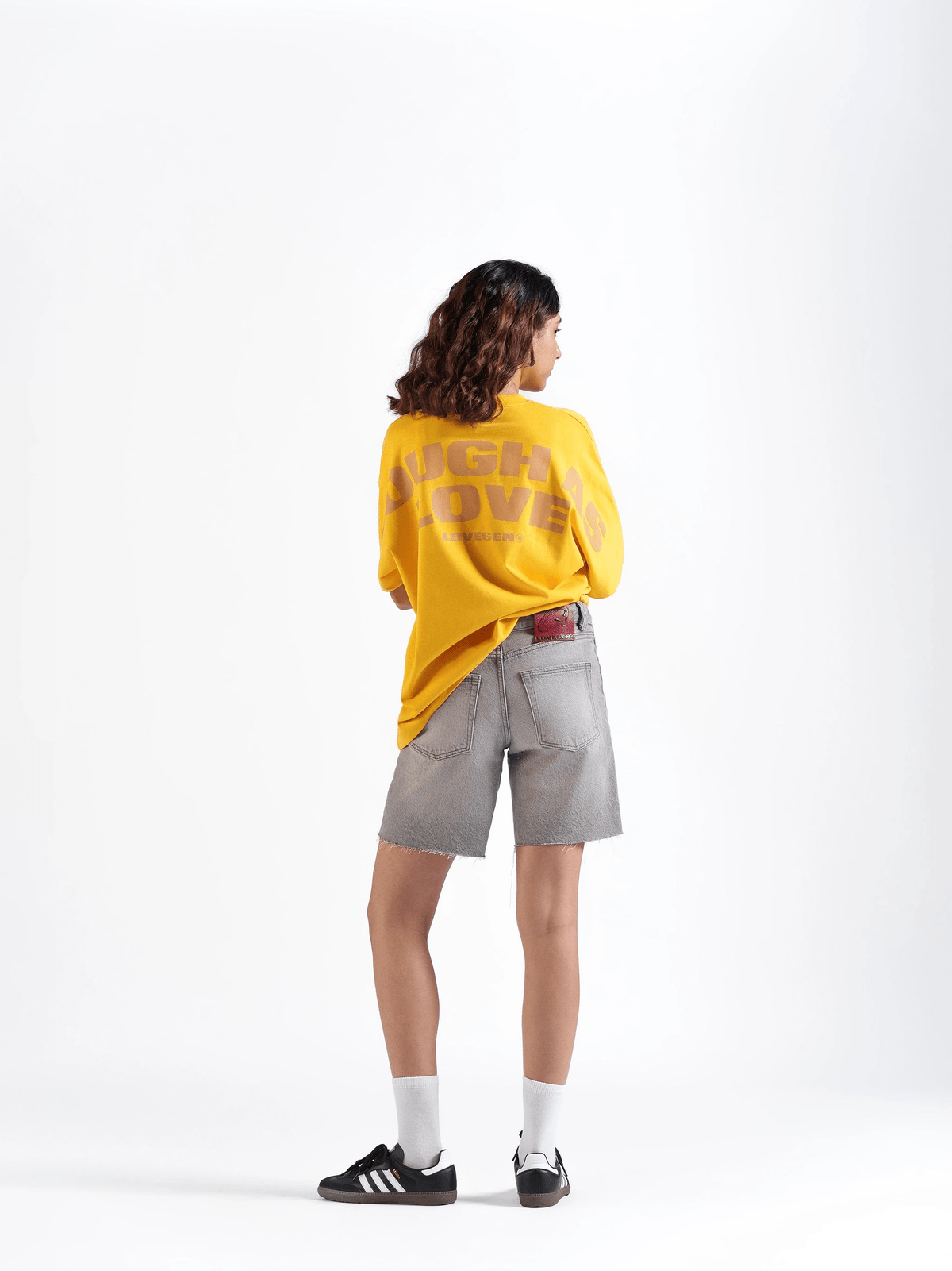 Basic Denim Shorts Grey - View 3 - Superr*