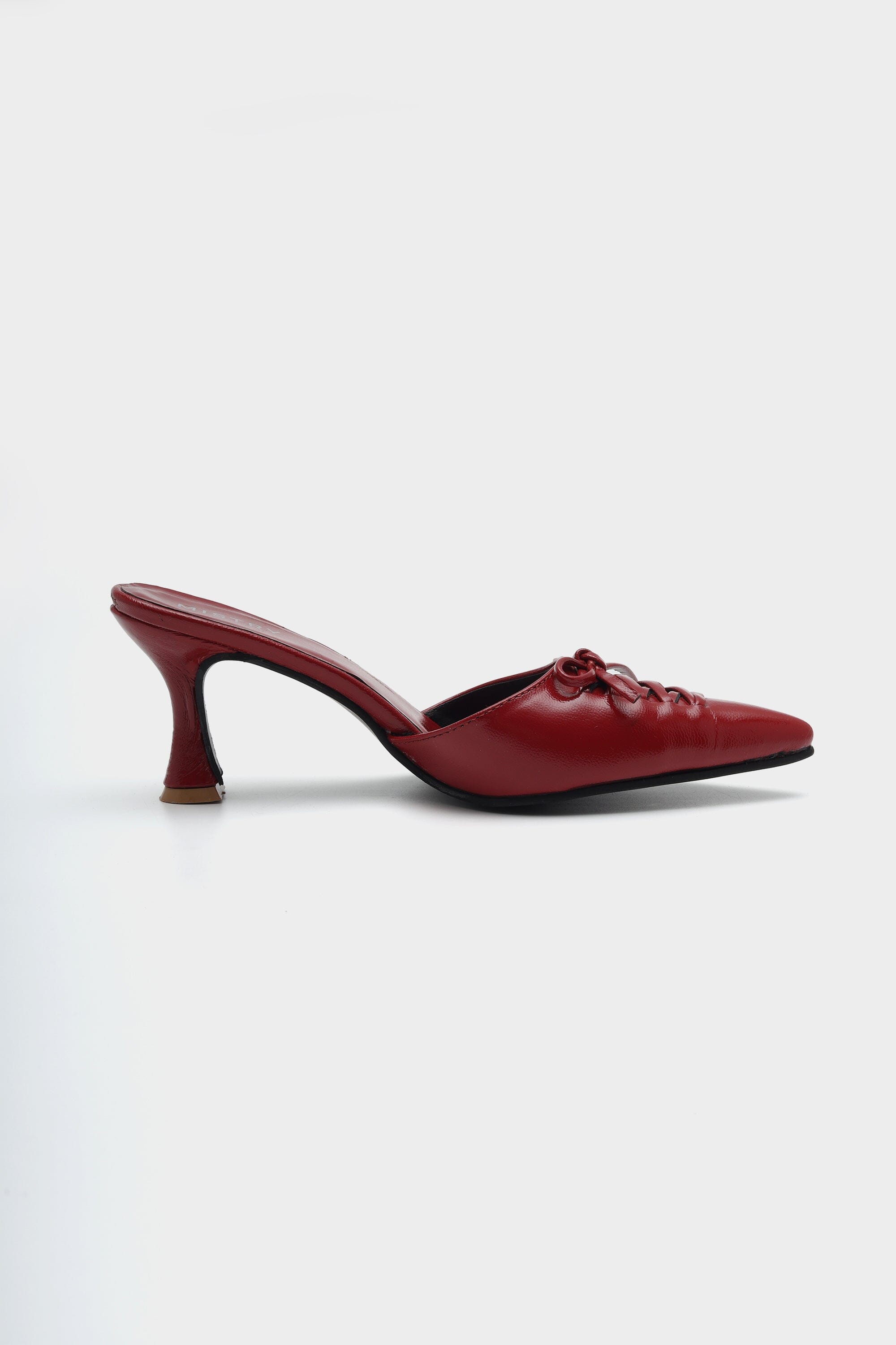 Tapered Heels in Crimson - View 4 - Superr*