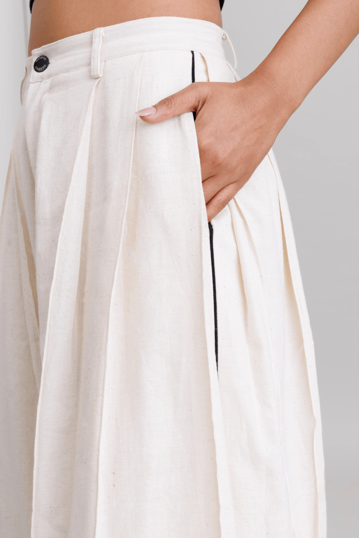 Ecru Tube Pants - View 3 - Superr*